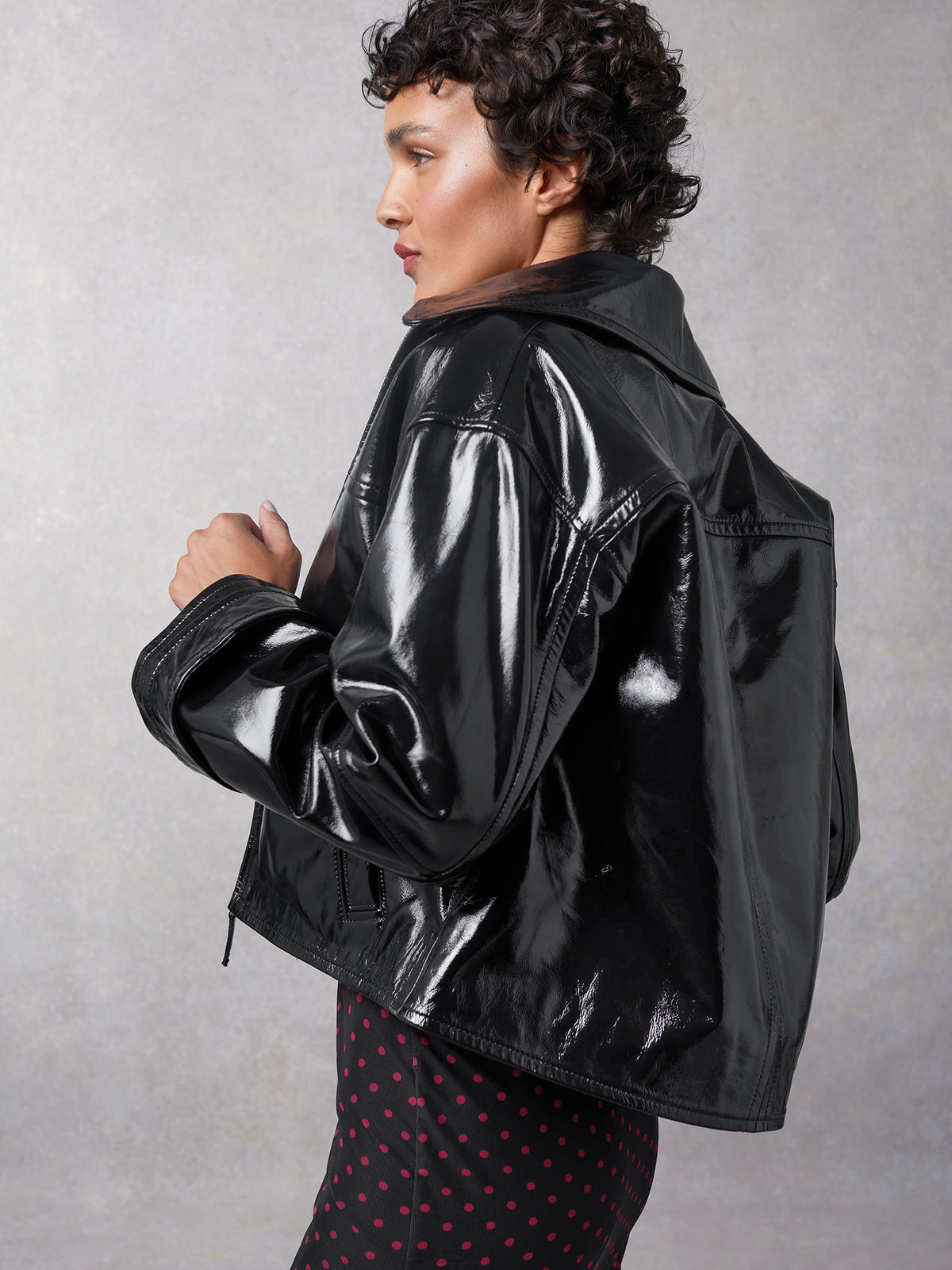 Black vinyl outlet jacket